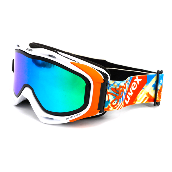 uvex G.GL 300 TO Skibrille Weiß/Orange Unisex + Wechselscheibe Grün