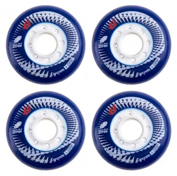 Hyper Wheels Concrete +Grip Performance Outdoor 4er oder 8er Set Rollen - 76mm / 84 A dark blue