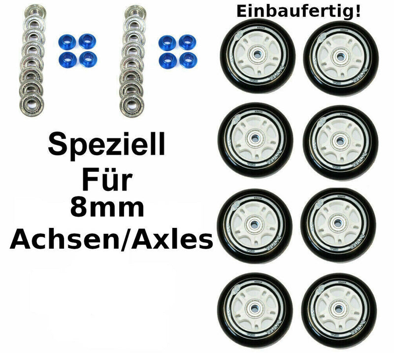 Hyper XTR Rollenset 84mm/85A ABEC7 + 8mm Spacer