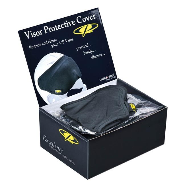 CP Visierschutz Visier Ski und Fahrradhelme - Visor Cover - Protective Cover black with logo Helm j23