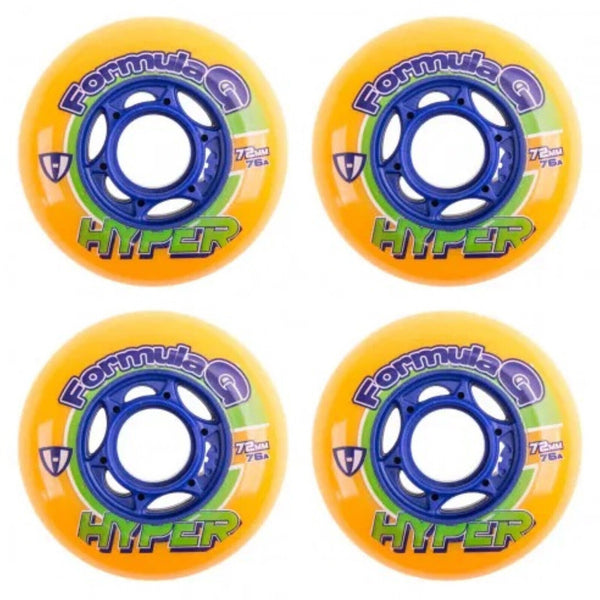 Hyper Inline Wheels Formula G Era Hockey Indoor 4er oder 8er Set Rollen - 72mm / 76 A orange