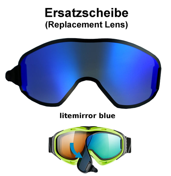 uvex G.GL 300 & UVISION Ersatzscheibe Blau