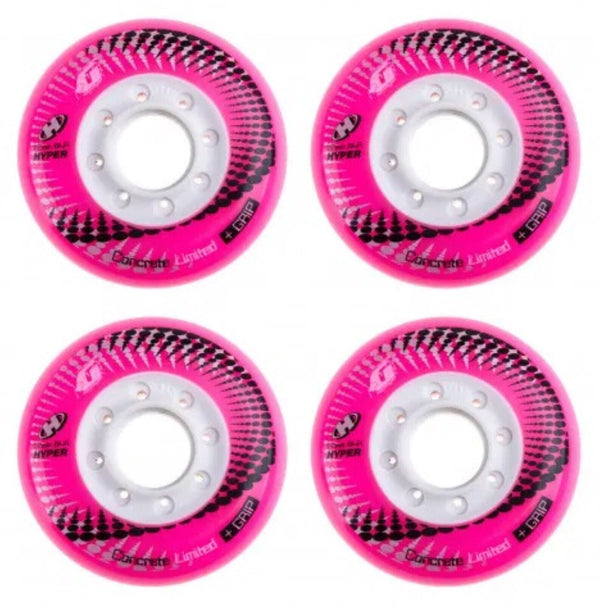 Hyper Wheels Concrete +Grip Limited Performance Outdoor 4er oder 8er Set Rollen - 72mm / 84 A fluo pink