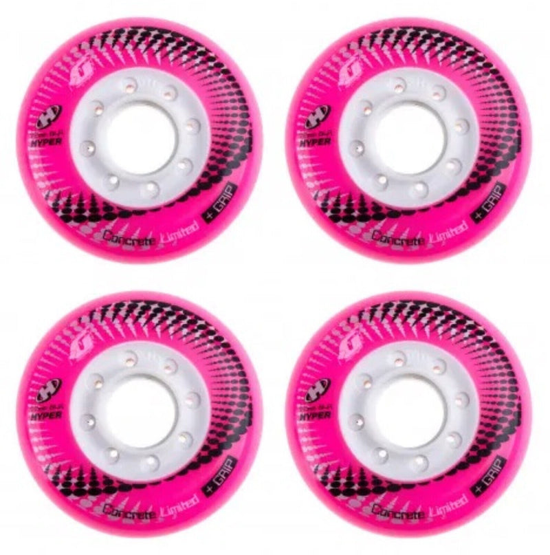 Hyper Wheels Concrete +Grip Limited Performance Outdoor 4er oder 8er Set Rollen - 72mm / 84 A fluo pink