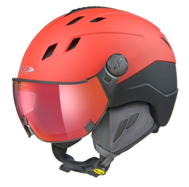 CP Corao+ Skihelm Visier CP 28 Snowboardhelm Ski red black soft touch