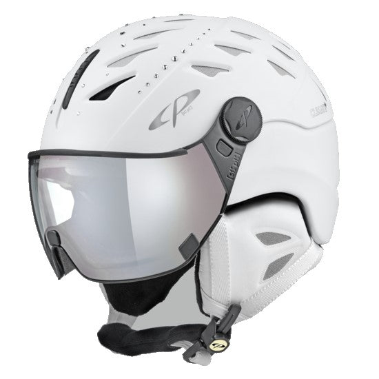 CP CUMA Swarovski Ski-Snowboardhelm snow white Damen