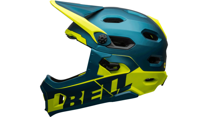 Bell SUPER DH SPHERICAL Fahrradhelm matte/gloss blue yellow Unisex